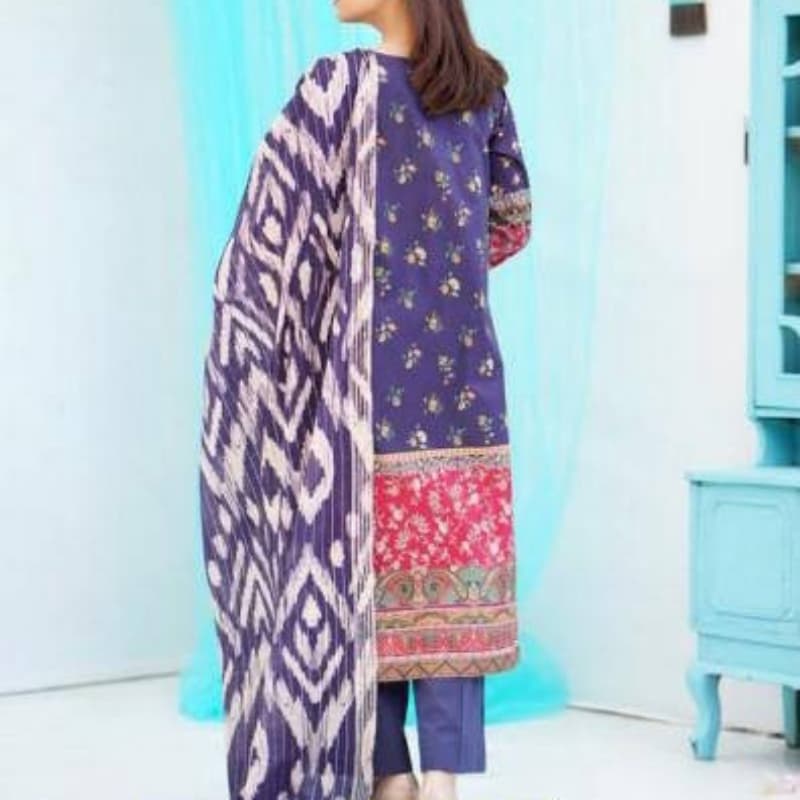 3 pc lawn Original Fabric Unstitched