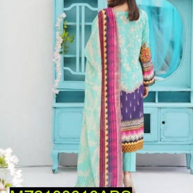 3 pc lawn Original Fabric Unstitched