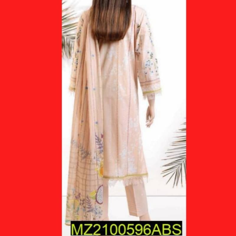 3 Piece lawn fabric Original Printed