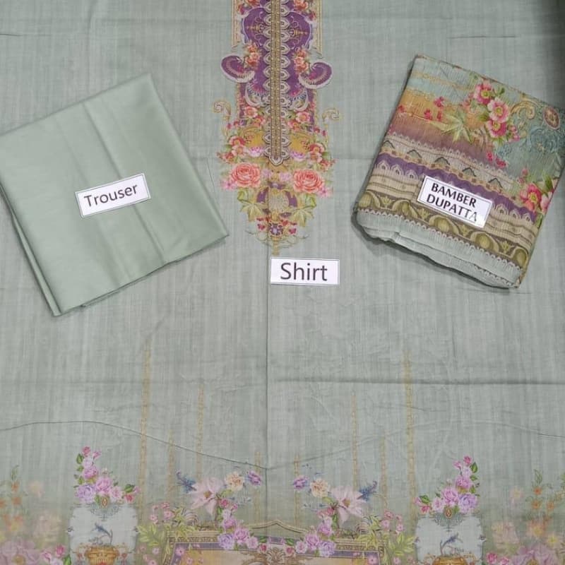 3 pc Lawn Fabric Unstitched suits