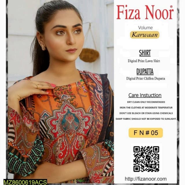 3 pc lawn Unstitched suits fabric Branded