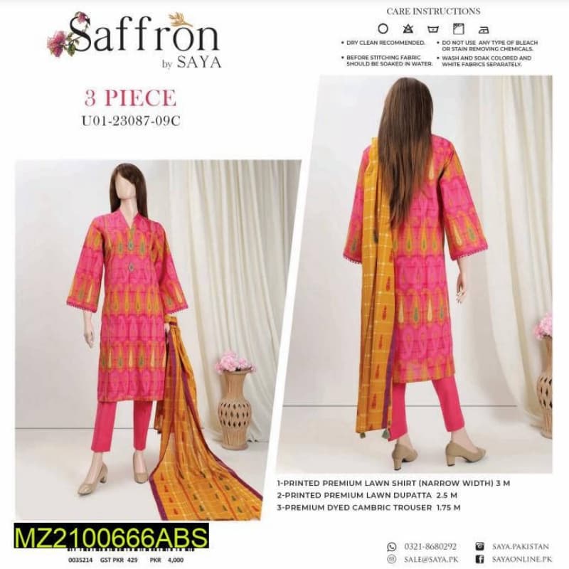 Original Fabric Unstitched Lawn