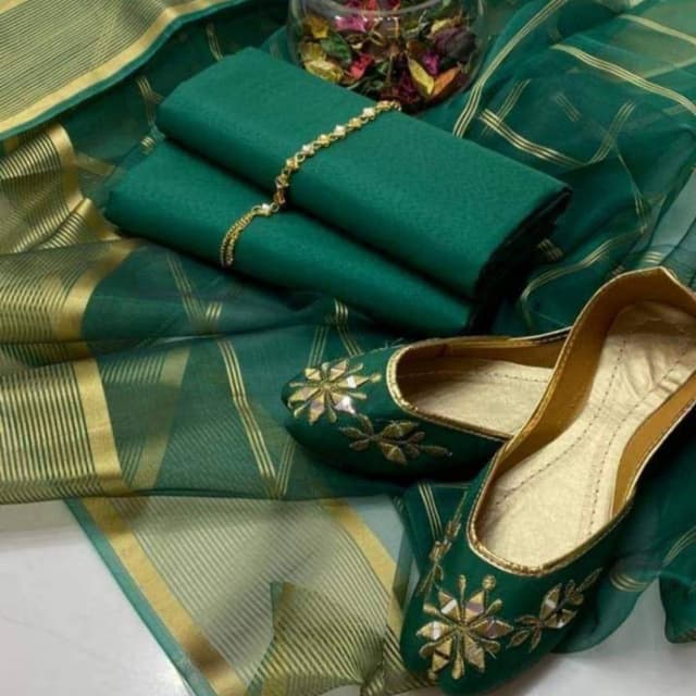3 pc silk Unstitched suits