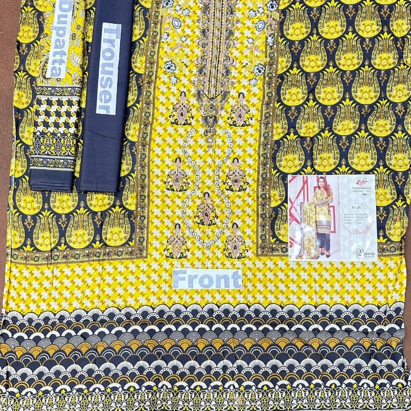 Original Fabric Unstitched lawn 3 piece