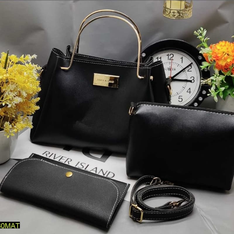 3 pc casual PU Leather Ladies Bags