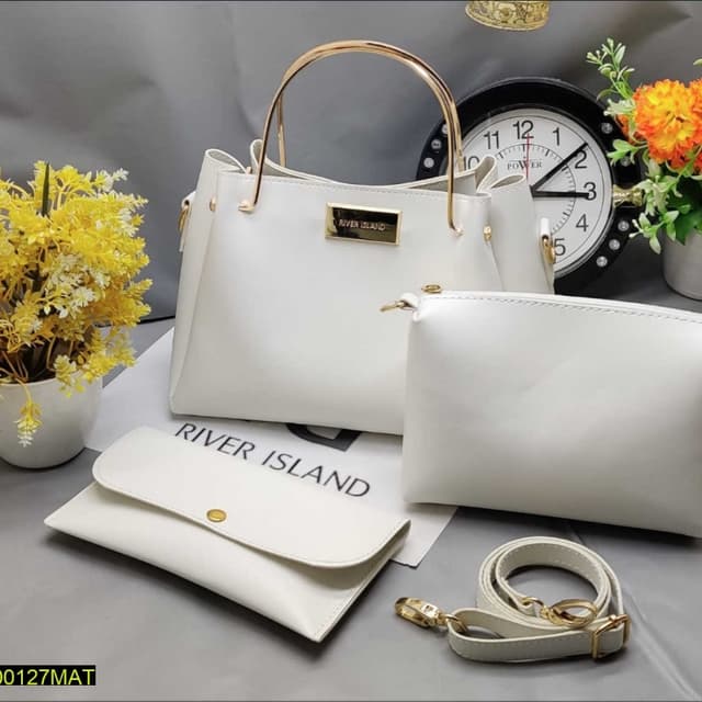 3 pc Casual Leather Ladies Bags